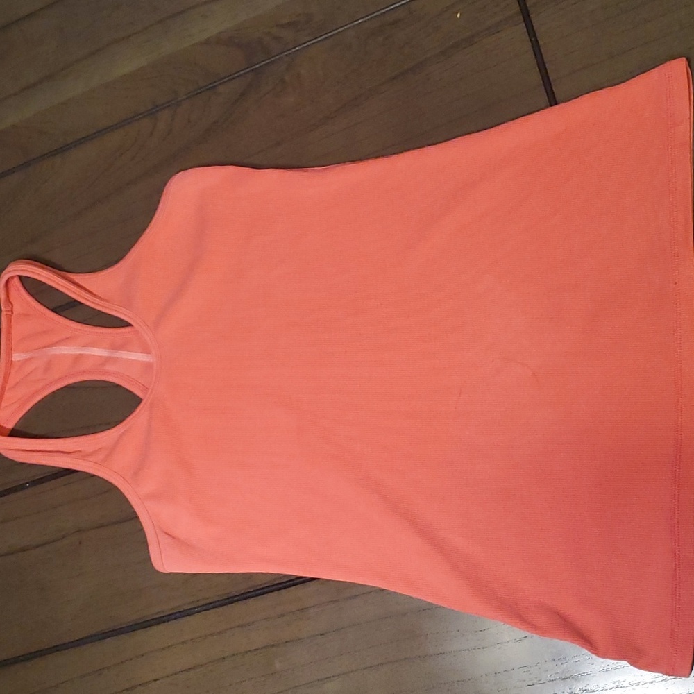 Lululemon Ribbed Tank Top, Coral, 6